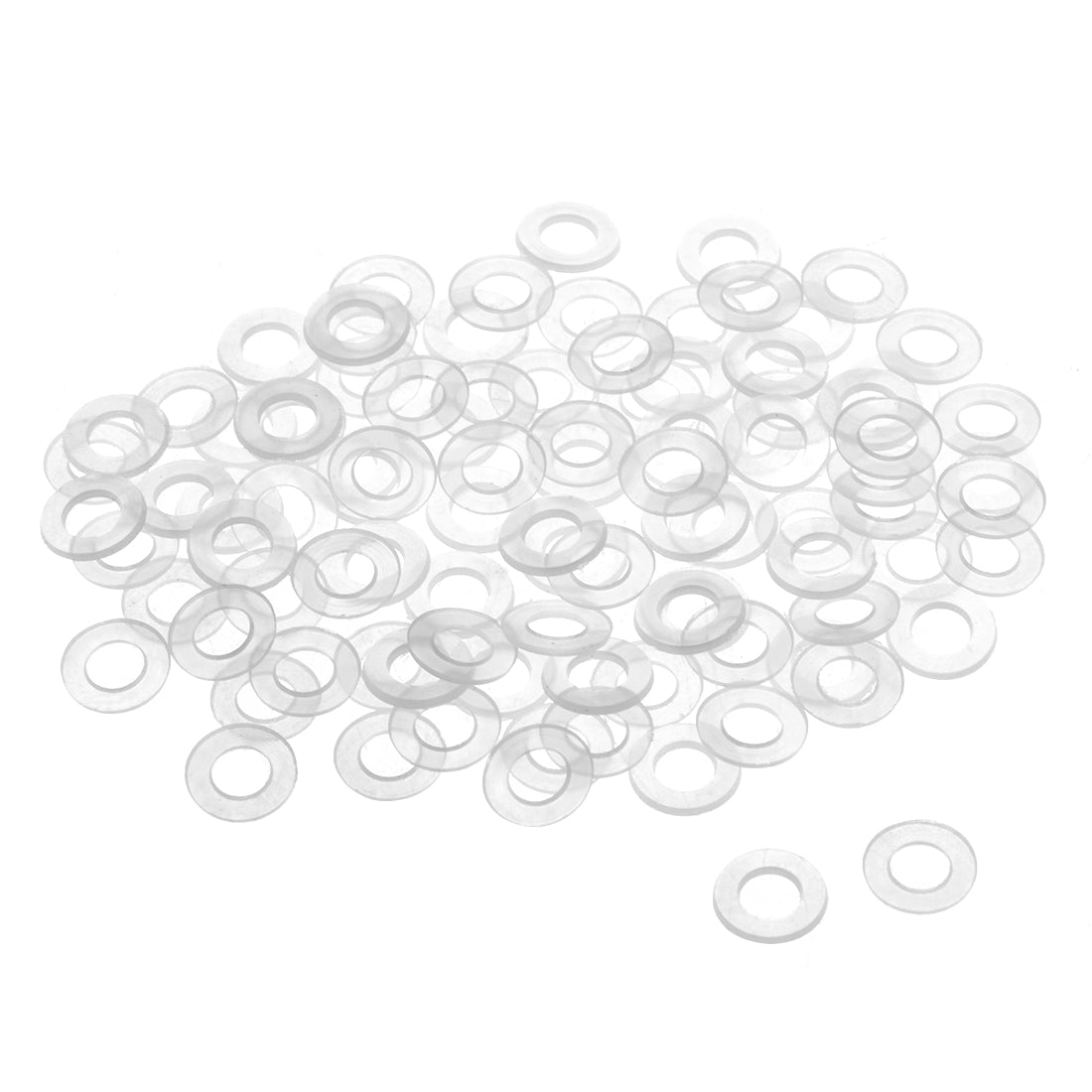 Harfington White Nylon Flat Washers for Screws Bolts 100PCS