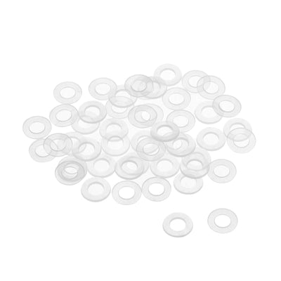 Harfington White Nylon Flat Washers for Screws Bolts 50PCS