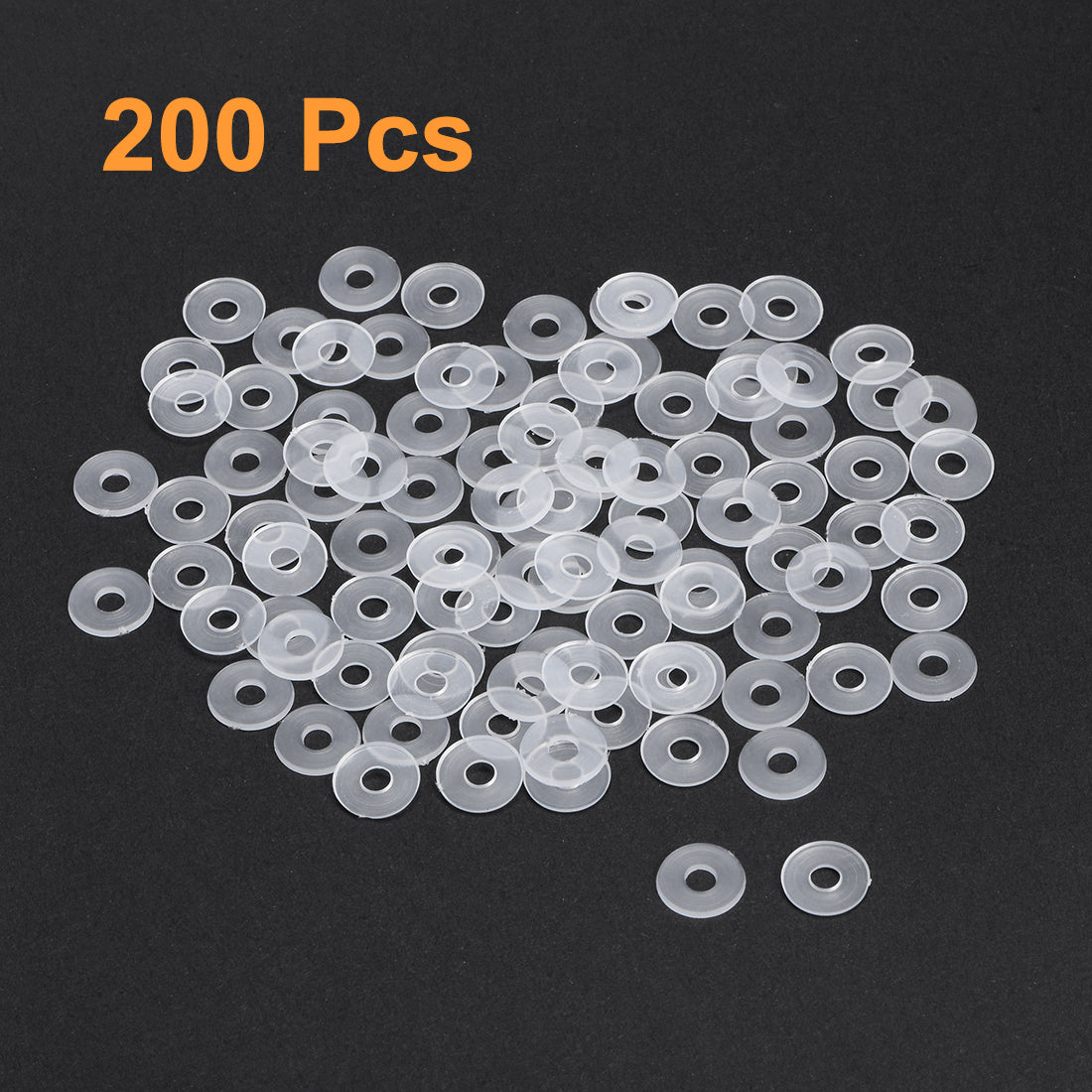 Harfington White Nylon Flat Washers for Screws Bolts 200PCS