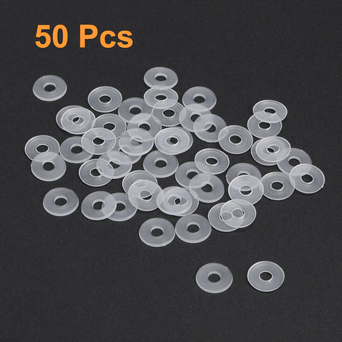 Harfington White Nylon Flat Washers for Screws Bolts 50PCS