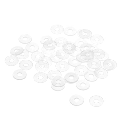 Harfington White Nylon Flat Washers for Screws Bolts 50PCS