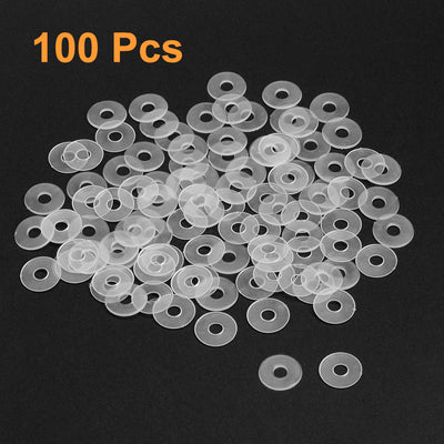 Harfington White Nylon Flat Washers for Screws Bolts 100PCS