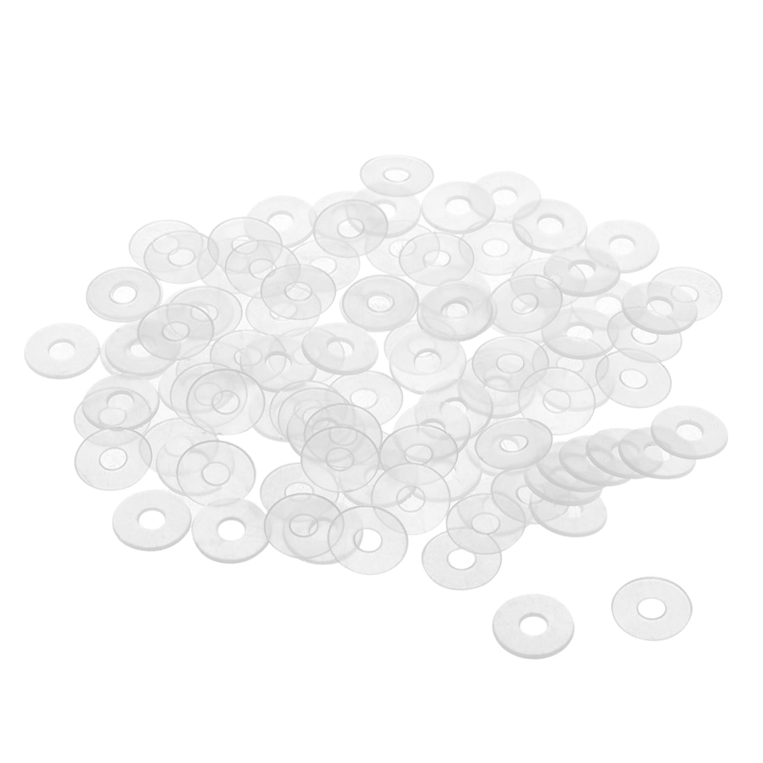 Harfington White Nylon Flat Washers for Screws Bolts 100PCS