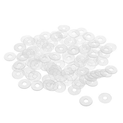 Harfington White Nylon Flat Washers for Screws Bolts 100PCS