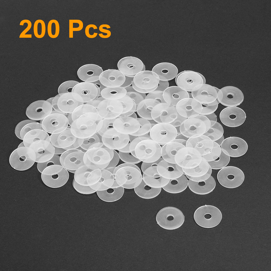 Harfington White Nylon Flat Washers for Screws Bolts 200PCS
