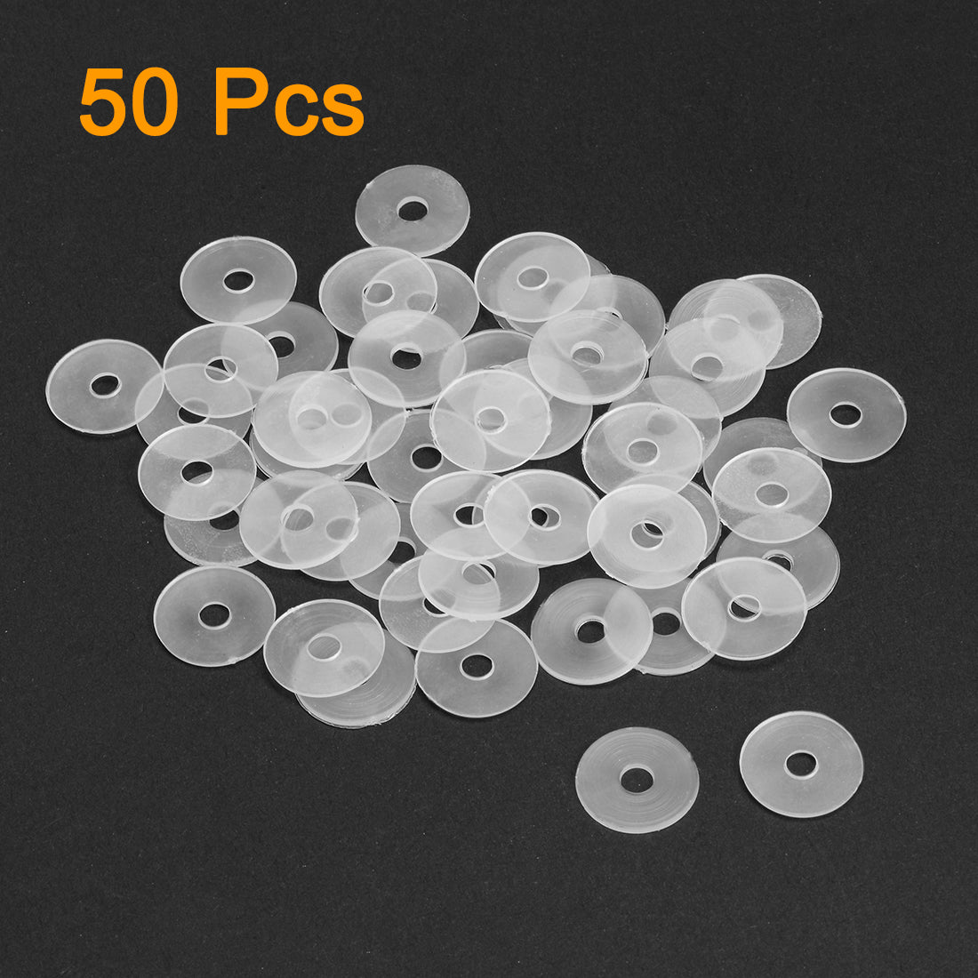 Harfington White Nylon Flat Washers for Screws Bolts 50PCS