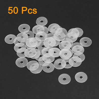 Harfington White Nylon Flat Washers for Screws Bolts 50PCS