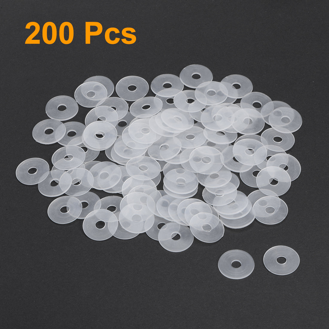 Harfington White Nylon Flat Washers for Screws Bolts 200PCS