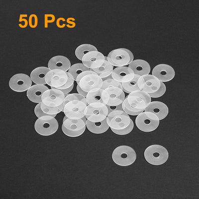 Harfington White Nylon Flat Washers for Screws Bolts 50PCS