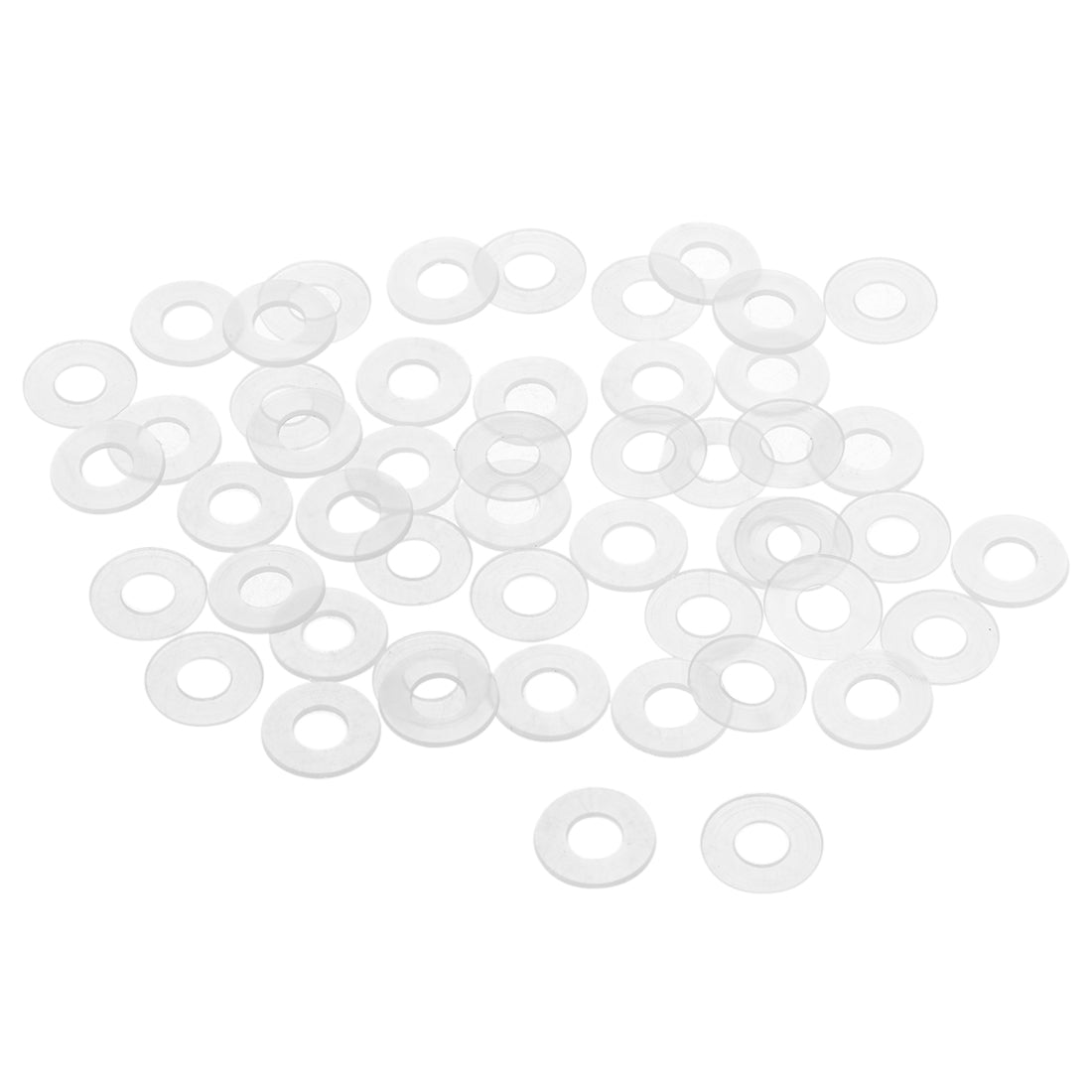 Harfington White Nylon Flat Washers for Screws Bolts 50PCS