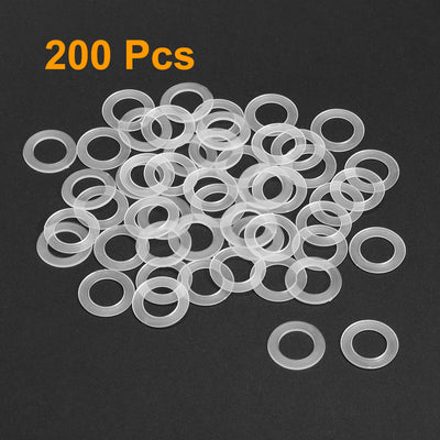 Harfington White Nylon Flat Washers for Screws Bolts 200PCS