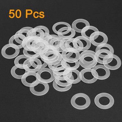Harfington White Nylon Flat Washers for Screws Bolts 50PCS