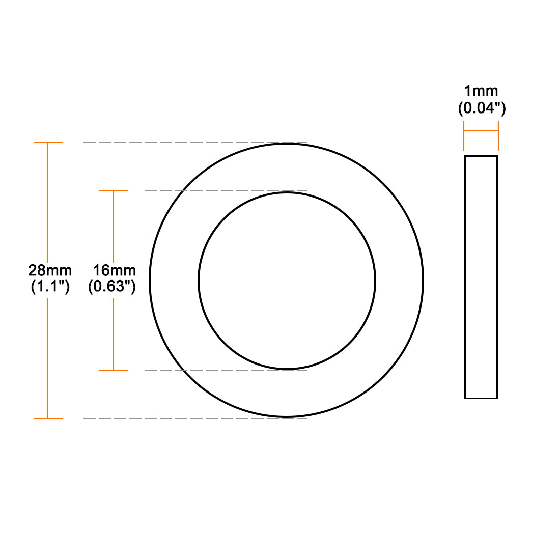 Harfington White Nylon Flat Washers for Screws Bolts 50PCS