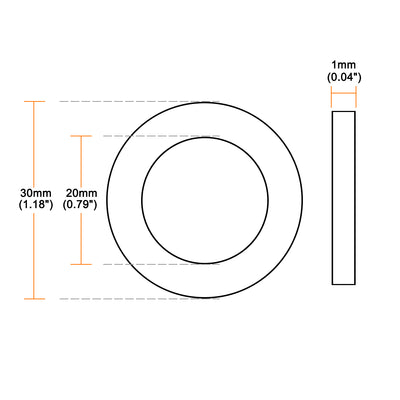 Harfington White Nylon Flat Washers for Screws Bolts 50PCS