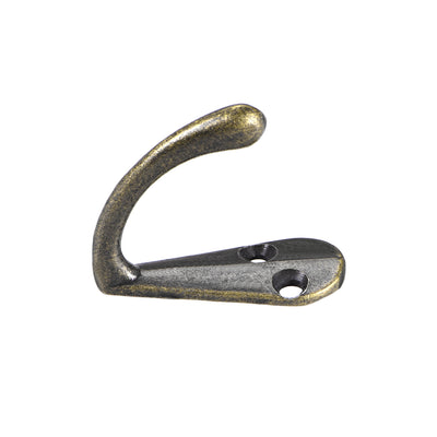 Harfington 16Pcs Wall Mounted Hook Robe Hooks Retro Style Single Clothes Hanger, Zinc Alloy, Bronze Tone