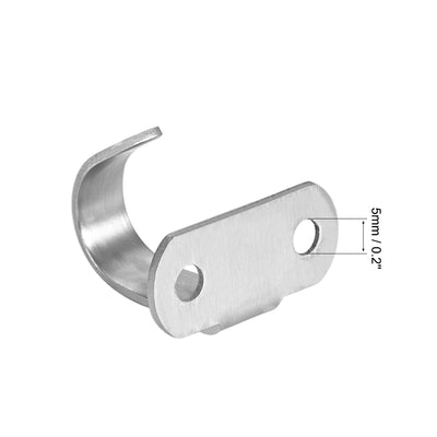 Harfington 15 Pcs Wall Mounted Hook Robe Hooks Single Coat Hanger With Screws, Stainless Steel