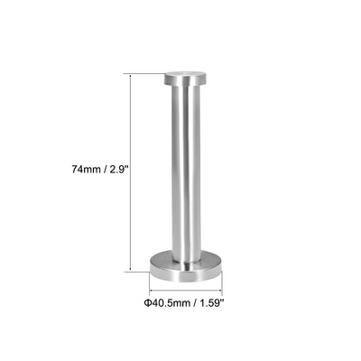 Harfington 12Pcs Wall Mounted Hook Robe Hooks Single Towel Hanger With Screws, Stainless Steel, (2.63Inch, Silver)