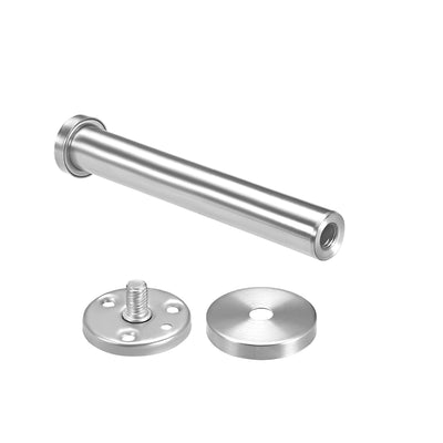 Harfington 12Pcs Wall Mounted Hook Robe Hooks Single Towel Hanger With Screws, Stainless Steel, (3.82Inch, Silver)