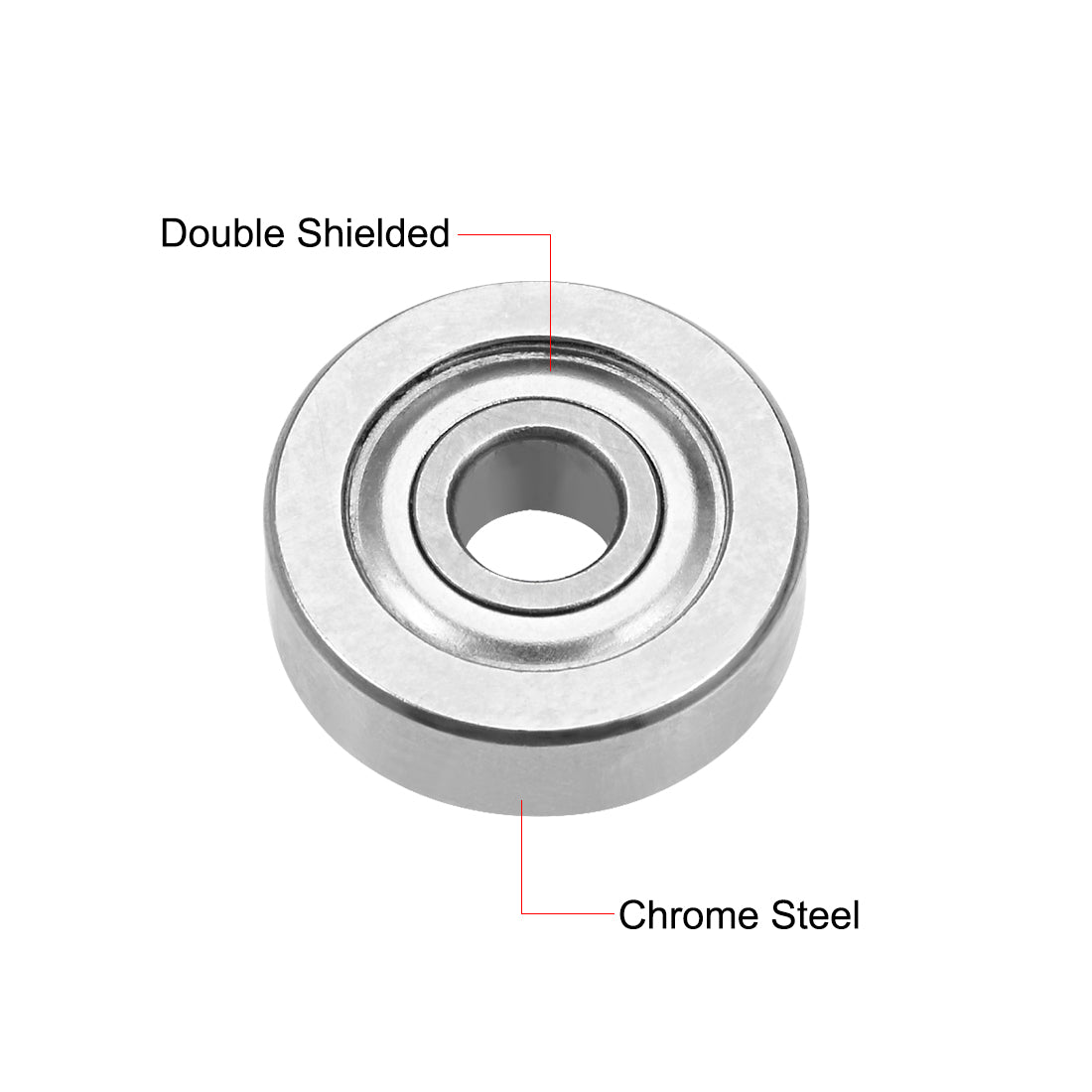 uxcell Uxcell Deep Groove Ball Bearings Inch Double Shielded Chrome Steel ABEC1 Z1