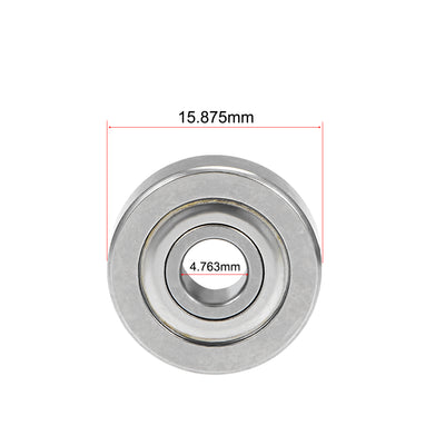 Harfington Uxcell Deep Groove Ball Bearings Inch Double Shielded Chrome Steel ABEC1 Z1