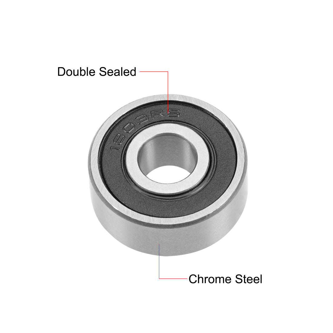 uxcell Uxcell Deep Groove Ball Bearings Inch Double Sealed Chrome Steel P0 Z1
