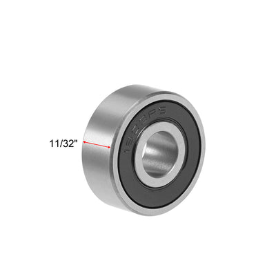 Harfington Uxcell Deep Groove Ball Bearings Inch Double Sealed Chrome Steel P0 Z1
