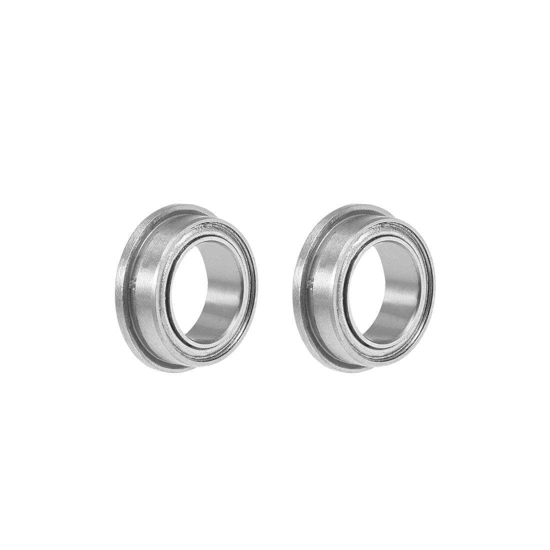 Harfington FR168ZZ Flange Ball Bearing 1/4"x3/8"x1/8" Double Shielded Chrome Bearings 2pcs