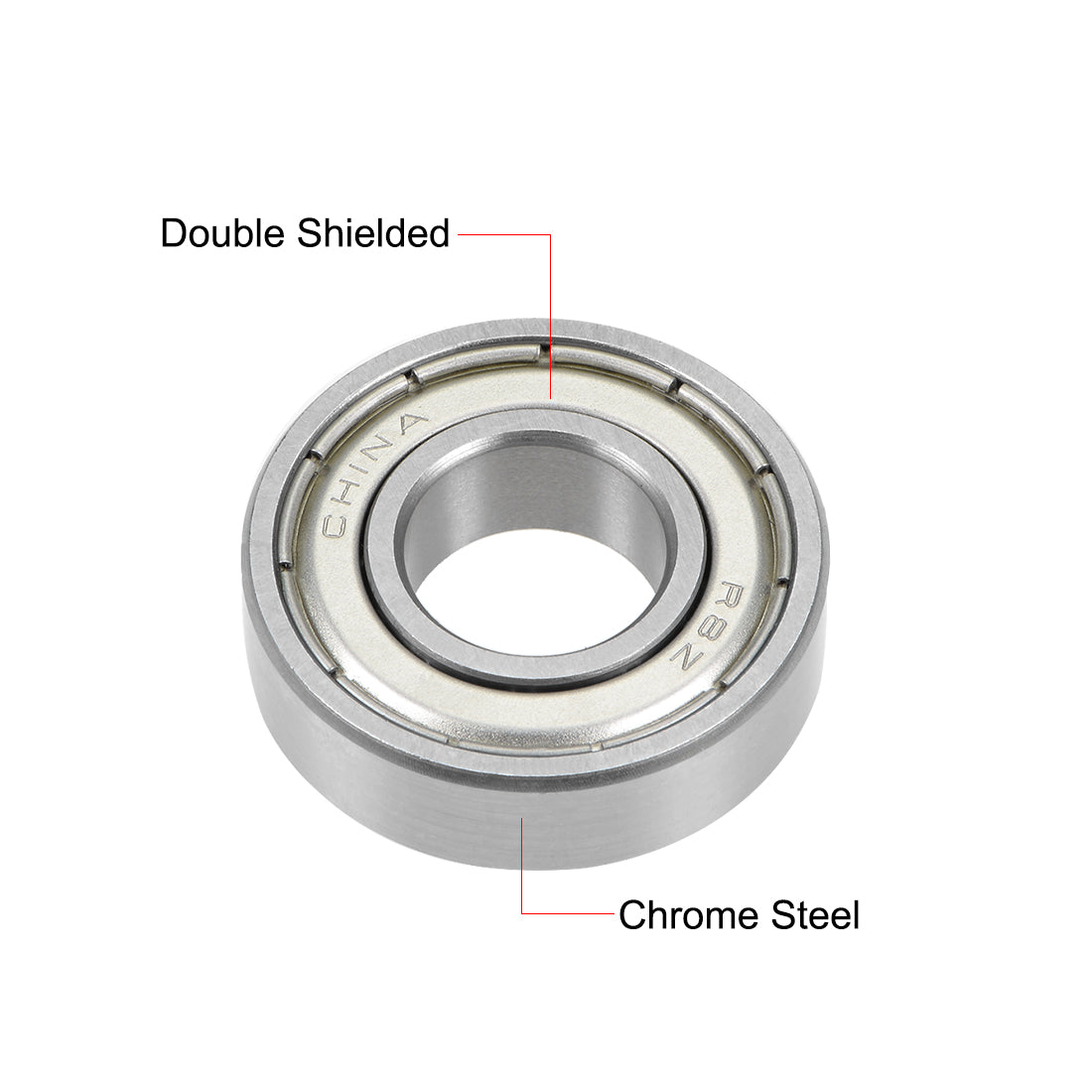 uxcell Uxcell Deep Groove Ball Bearings Double Shielded Chrome Steel Z1 P0