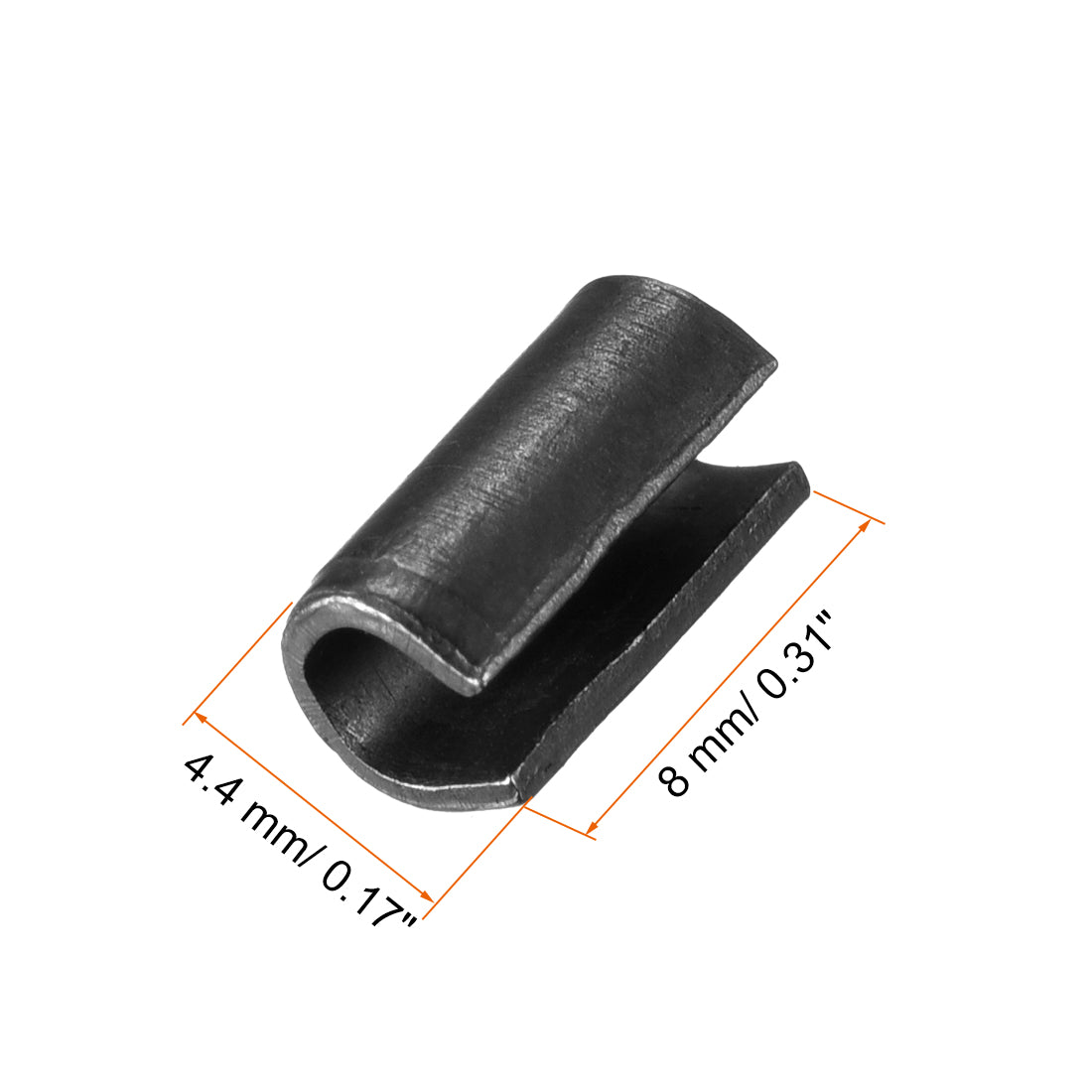 Harfington Dowel Pin Carbon Steel Split Spring Roll Shelf Support Pin Fasten Hardware Black 20Pcs