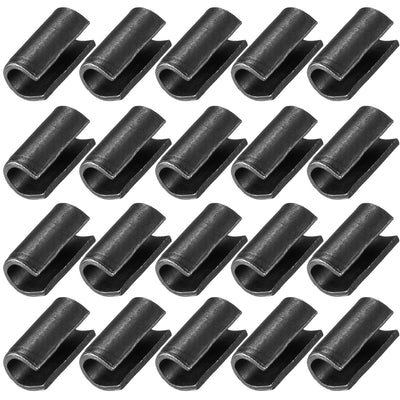 Harfington Dowel Pin Carbon Steel Split Spring Roll Shelf Support Pin Fasten Hardware Black 20Pcs