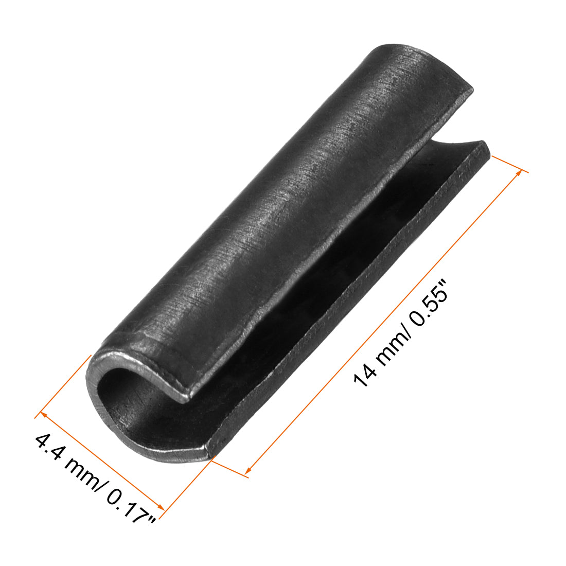 Harfington Dowel Pin Carbon Steel Split Spring Roll Shelf Support Pin Fasten Hardware Black 20Pcs