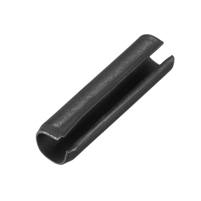 Harfington Dowel Pin Carbon Steel Split Spring Roll Shelf Support Pin Fasten Hardware Black 30Pcs