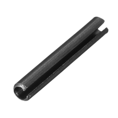 Harfington Dowel Pin Carbon Steel Split Spring Roll Shelf Support Pin Fasten Hardware Black 30Pcs