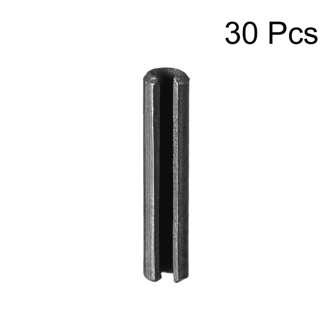 Harfington Dowel Pin Carbon Steel Split Spring Roll Shelf Support Pin Fasten Hardware Black 30Pcs