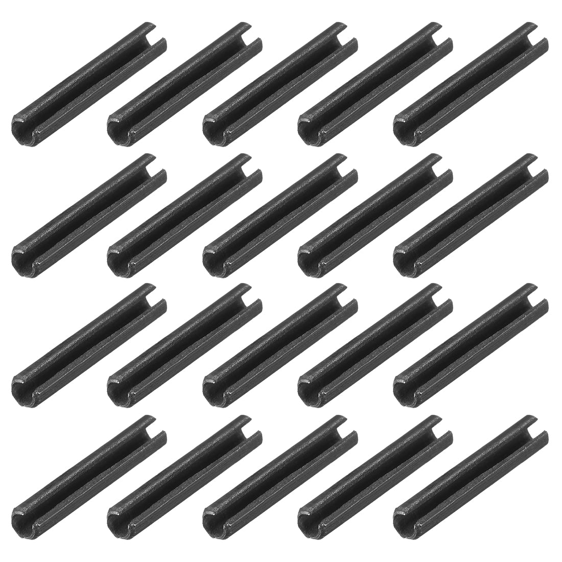 Harfington Dowel Pin Carbon Steel Split Spring Roll Shelf Support Pin Fasten Hardware Black 20Pcs