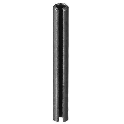 Harfington Dowel Pin Carbon Steel Split Spring Roll Shelf Support Pin Fasten Hardware Black 20Pcs