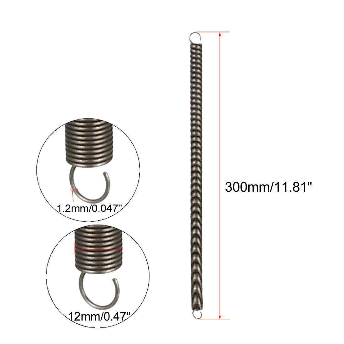 Harfington Extended Compressed Spring Spring Steel Small Dual Hook Tension Spring