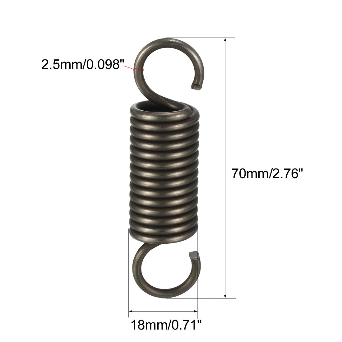 Harfington Extended Compressed Spring Spring Steel Small Dual Hook Tension Spring