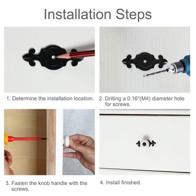 Harfington Ceramic Vintage Knobs Drawer Pull Handle Cupboard Wardrobe Cabinet 4pcs