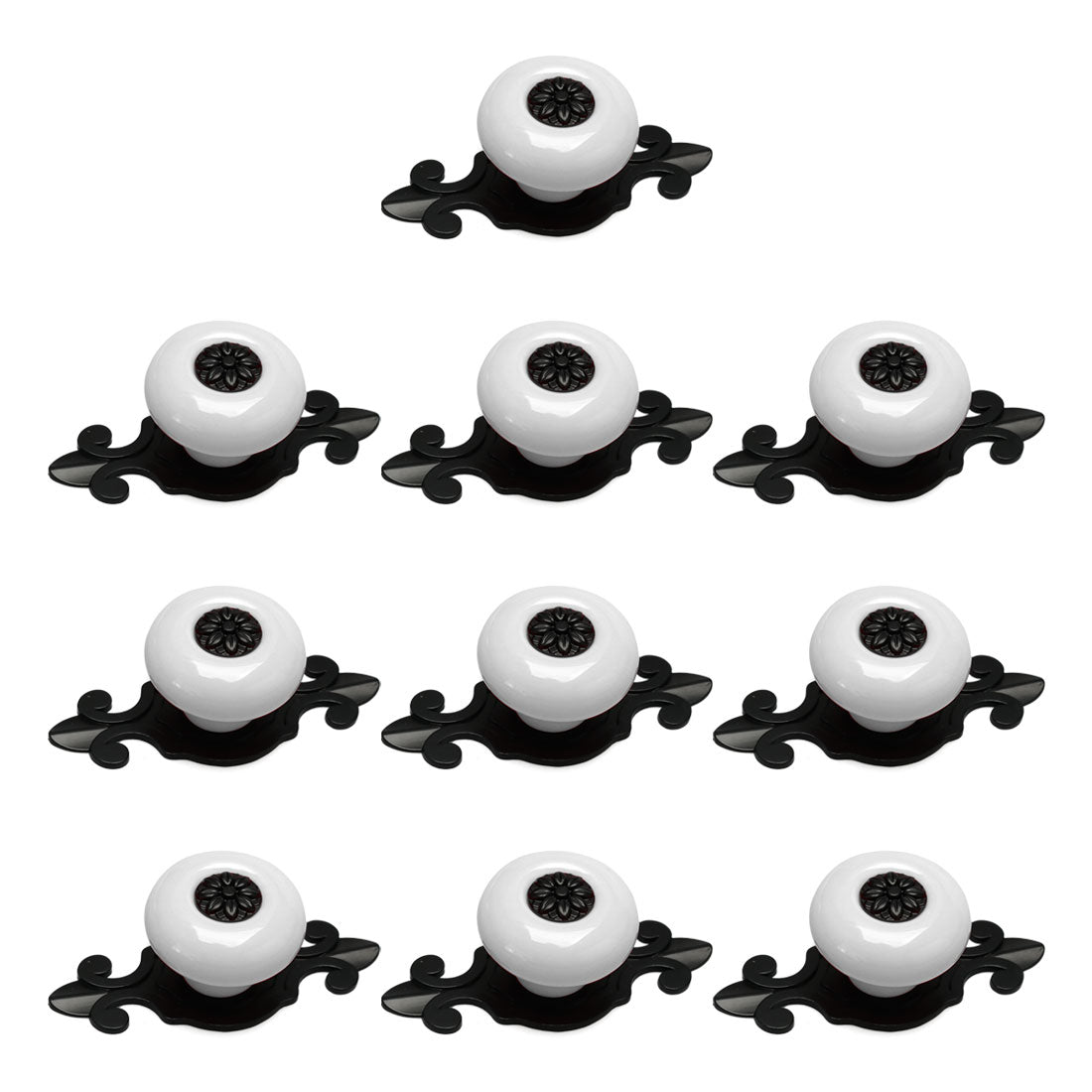 Harfington Ceramic Vintage Knobs Drawer Pull Handle Cupboard Wardrobe Cabinet 10pcs