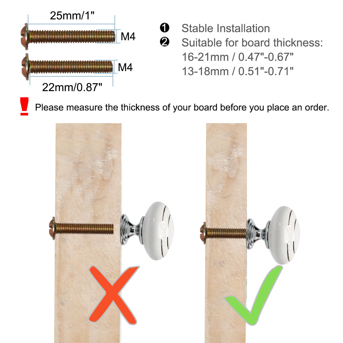 Harfington Ceramic Vintage Knobs Drawer Pull Handle Cupboard Dresser 4pcs