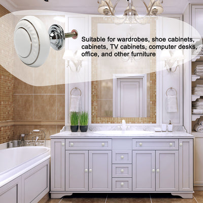 Harfington Ceramic Vintage Knobs Drawer Pull Handle Cupboard Dresser 4pcs