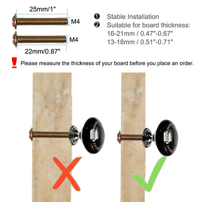 Harfington Ceramic Vintage Knobs Drawer Pull Handle Cupboard Dresser 4pcs