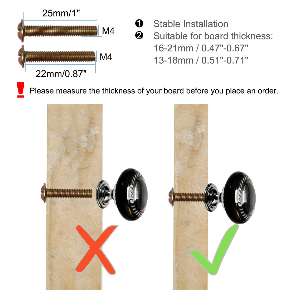 Harfington Ceramic Vintage Knobs Drawer Pull Handle Cupboard Dresser 6pcs