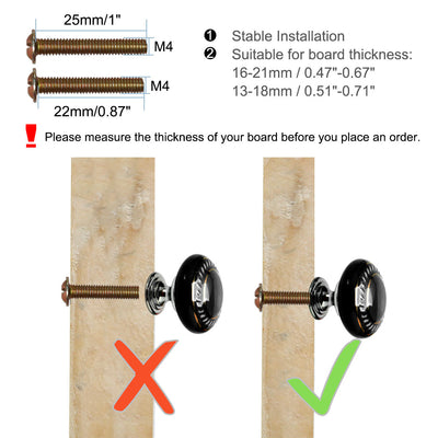 Harfington Ceramic Vintage Knobs Drawer Pull Handle Cupboard Dresser 6pcs