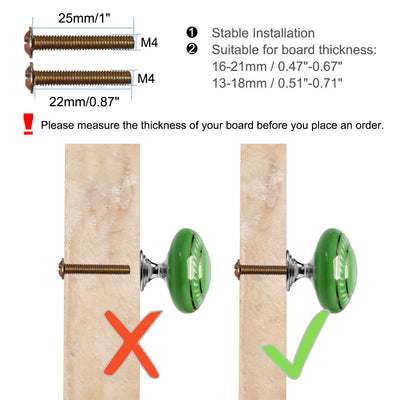 Harfington Ceramic Vintage Knobs Drawer Pull Handle Cupboard Dresser 6pcs