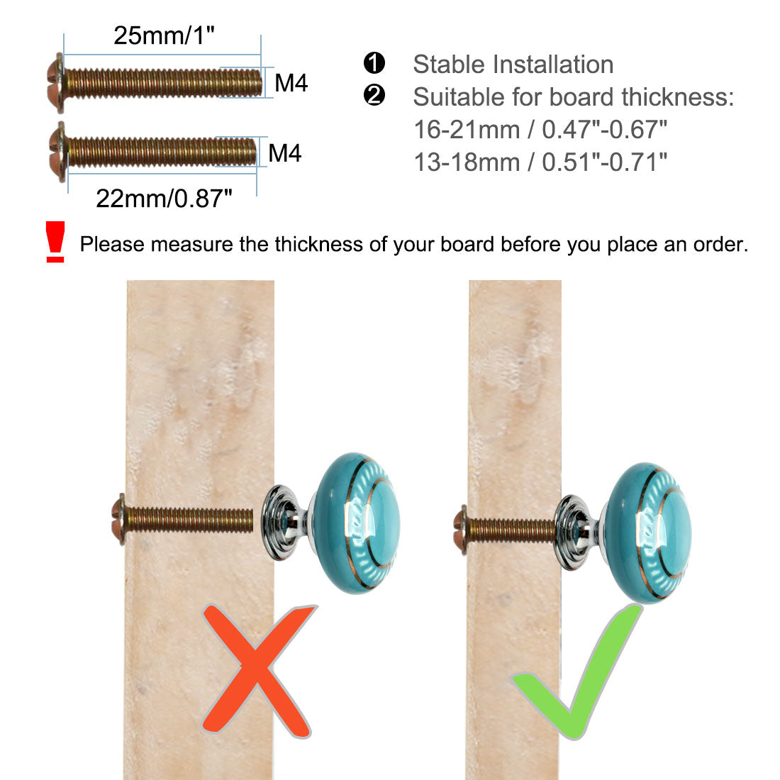 Harfington Ceramic Vintage Knobs Drawer Pull Handle Cupboard Dresser 8pcs