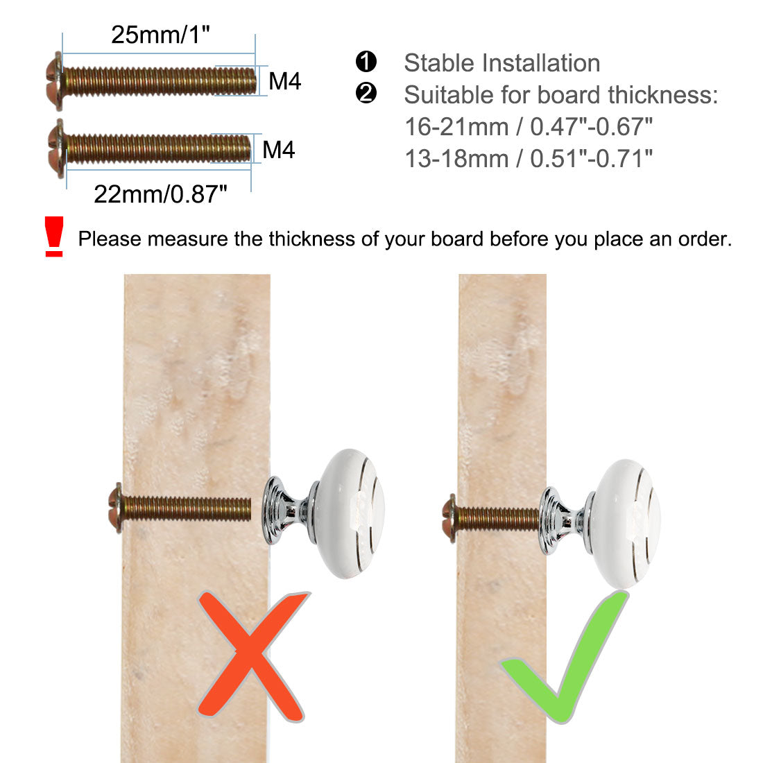 Harfington Ceramic Vintage Knobs Drawer Pull Handle Cupboard Dresser 6pcs