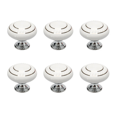 Harfington Ceramic Vintage Knobs Drawer Pull Handle Cupboard Dresser 6pcs
