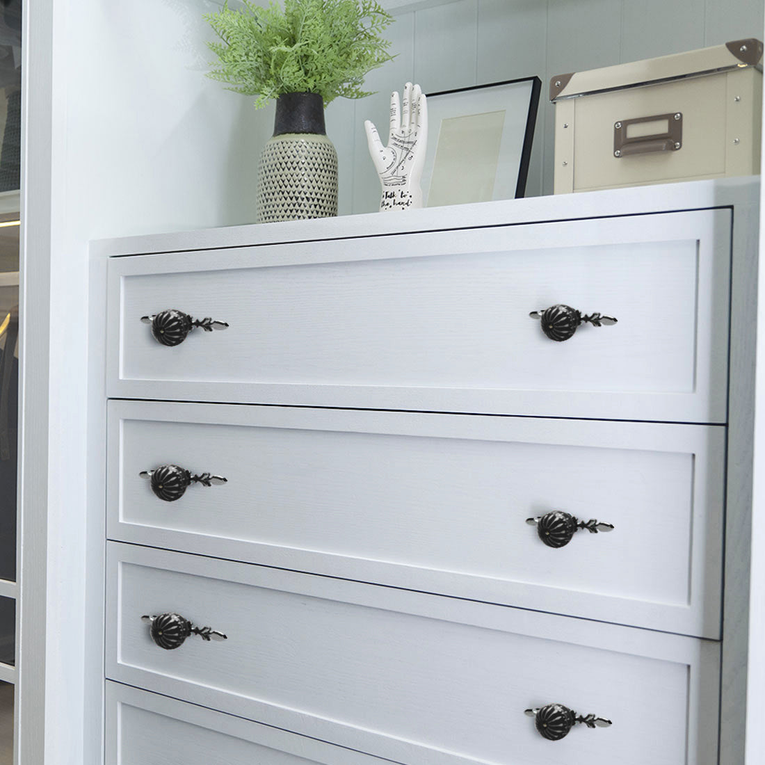 Harfington Ceramic Vintage Knob Drawer Pull Handles Cupboard Wardrobe 6pcs